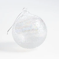Clear Iridescent Bubble Ball Christmas Tree Ornament, Set of 4