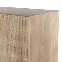 Ivan Light Wash Wood Bar Cabinet with Storage