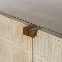 Ivan Light Wash Wood Bar Cabinet with Storage