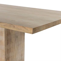 Ivan 84" Light Wash Wood Dining Table