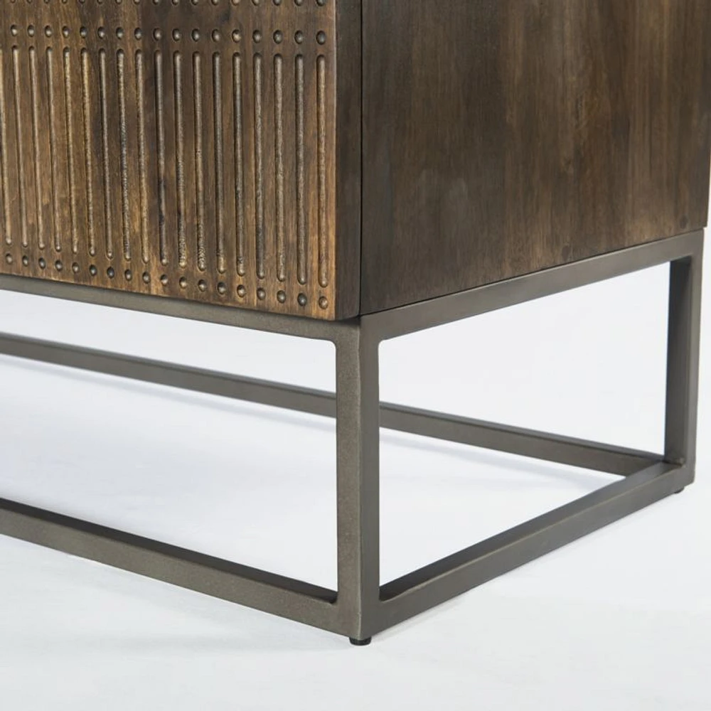 Ivan 79" Storage Media Console with Drawers