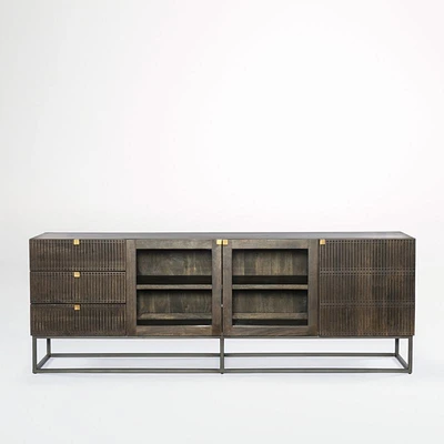 Ivan 79" Storage Media Console with Drawers