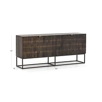 Ivan 69" Wood and Iron Storage Media Console