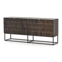 Ivan 69" Wood and Iron Storage Media Console