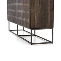 Ivan 69" Wood and Iron Storage Media Console