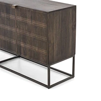Ivan 69" Wood and Iron Storage Media Console