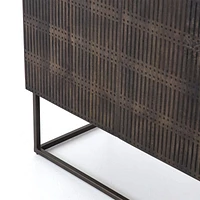 Ivan 69" Wood and Iron Storage Media Console