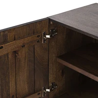 Ivan 69" Wood and Iron Storage Media Console