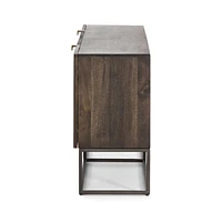 Ivan 69" Wood and Iron Storage Media Console