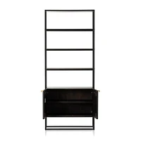 Ivan Dark Brown Wood Storage Bookcase