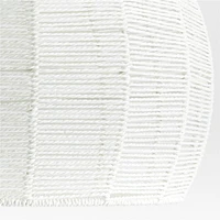 Ivory Woven Rope 19" Kids Flush Mount Ceiling Light