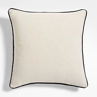 Arctic Friend Snowman 23"x23" Ivory Multi Throw Pillow Cover by Joan Anderson