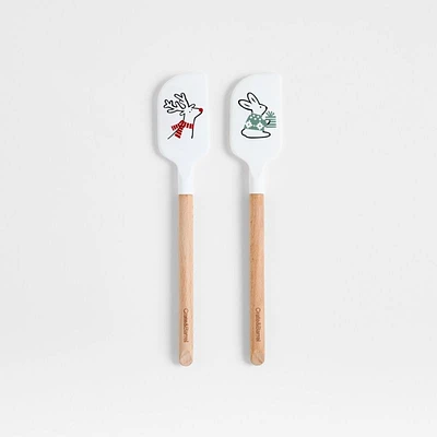 Arctic Friends Silicone and Wood Mini Spatulas, Set of 2 by Joan Anderson