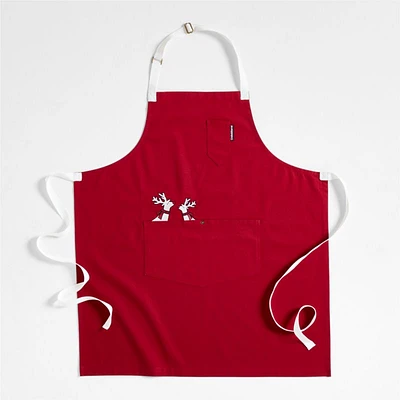 Arctic Reindeer Organic Cotton Adult Apron by Joan Anderson