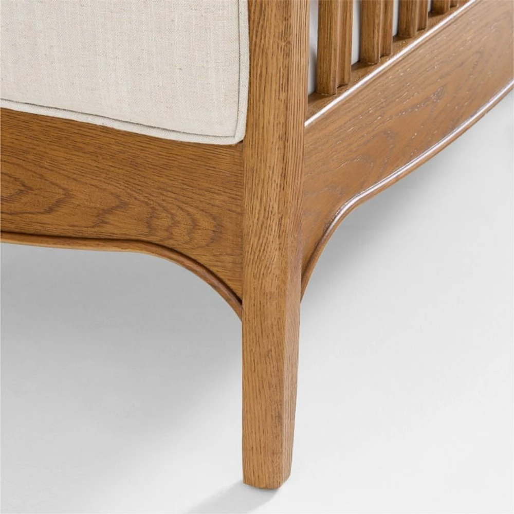 Bacton Oak Wood Convertible Baby Crib with Toddler Bed Rail by Jake Arnold
