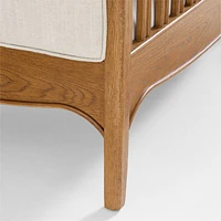 Bacton Oak Wood Convertible Baby Crib with Toddler Bed Rail by Jake Arnold
