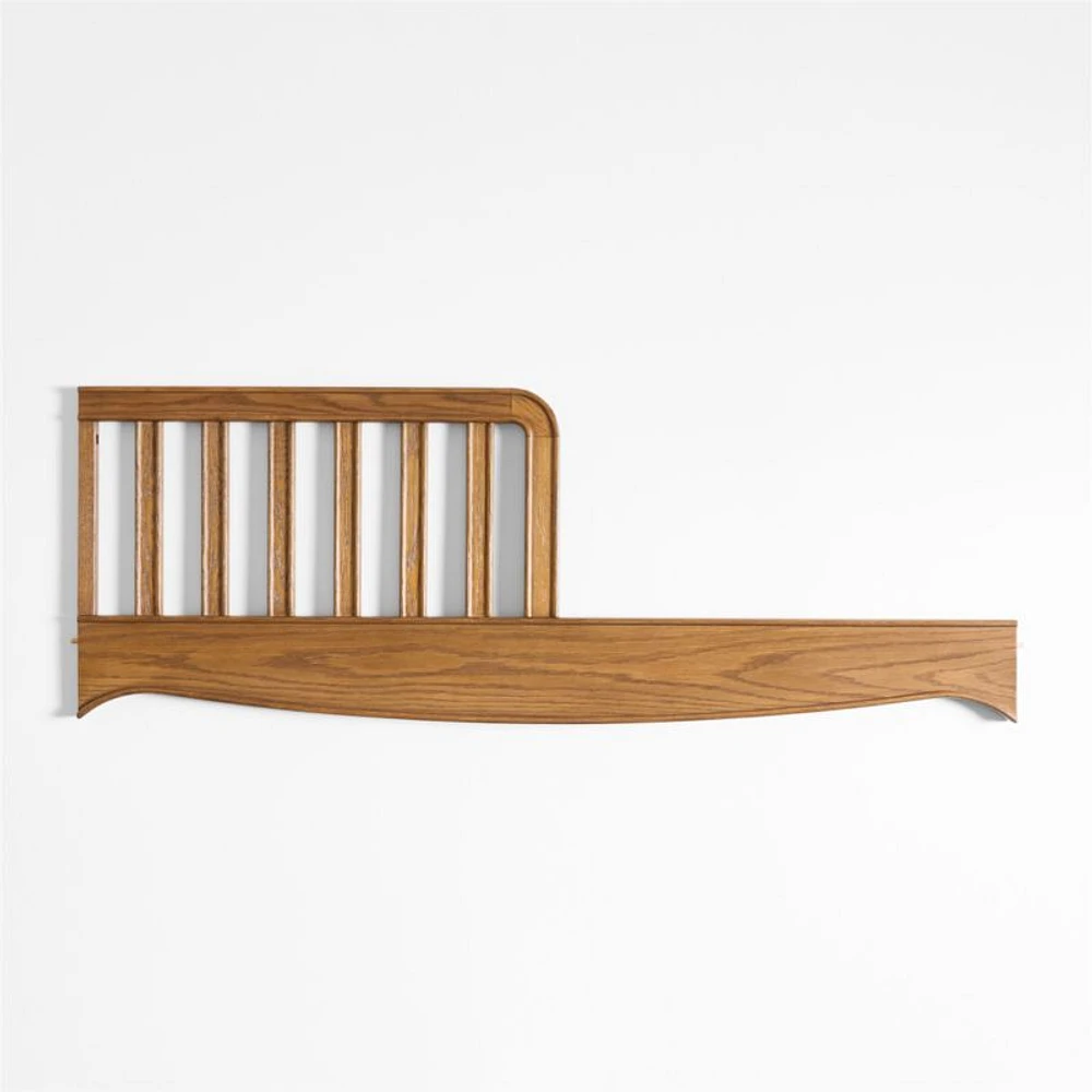 Bacton Oak Wood Convertible Baby Crib with Toddler Bed Rail by Jake Arnold