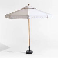The Cobden 9' Round Teak Outdoor Umbrella by Jake Arnold