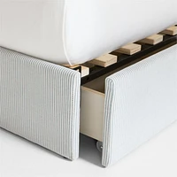 Everett Ocean Green Upholstered Kids Twin Bed by Jake Arnold