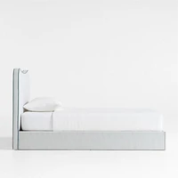 Everett Ocean Green Upholstered Kids Twin Bed by Jake Arnold