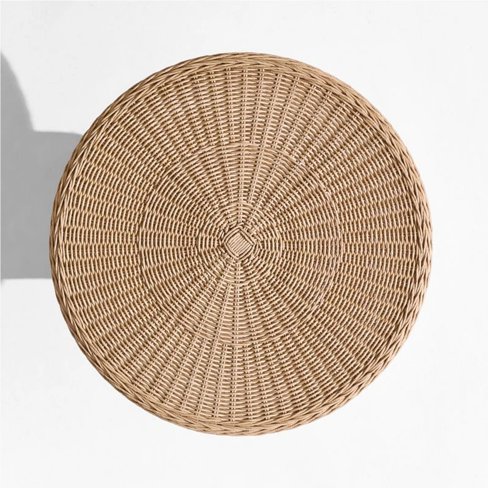 The Felix Wicker Outdoor Side Table by Jake Arnold