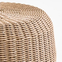 The Felix Wicker Outdoor Umbrella Side Table by Jake Arnold