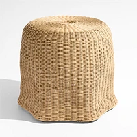 The Felix Wicker Outdoor Umbrella Side Table by Jake Arnold