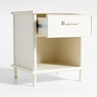 Harben Bamboo Linen White Kids Nightstand by Jake Arnold