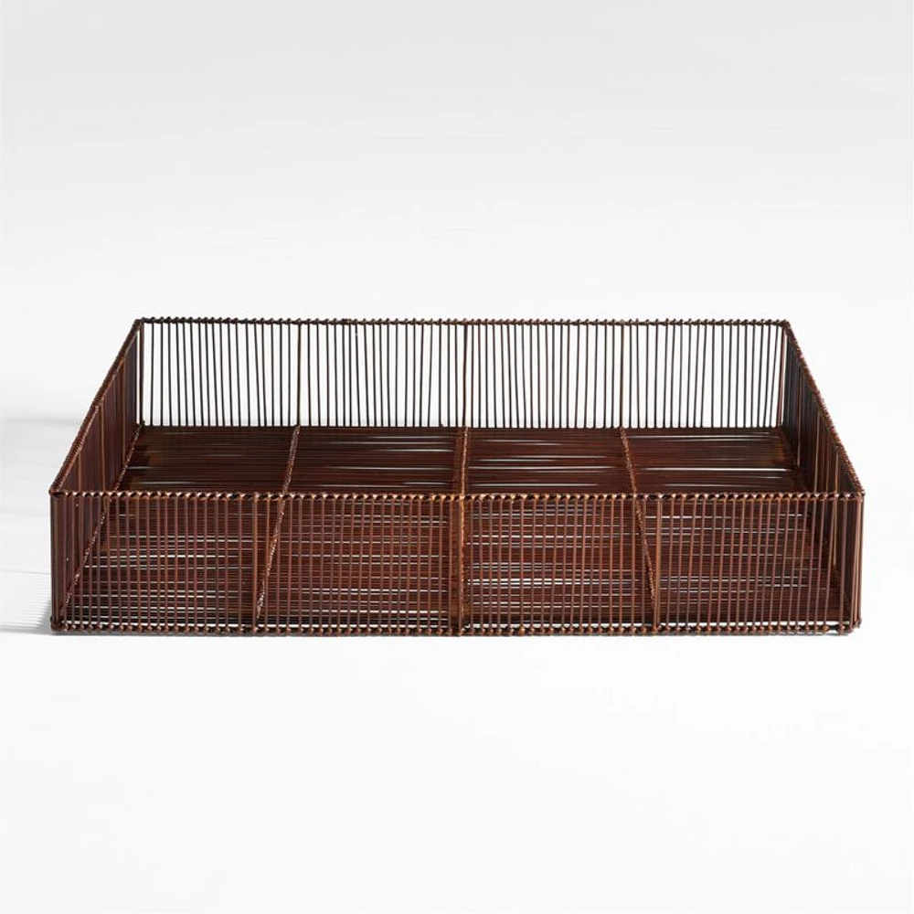 Parker Large Bamboo and Metal Tray by Jake Arnold