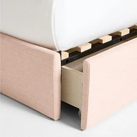 Romer Coral Pink Upholstered Kids Twin Bed by Jake Arnold