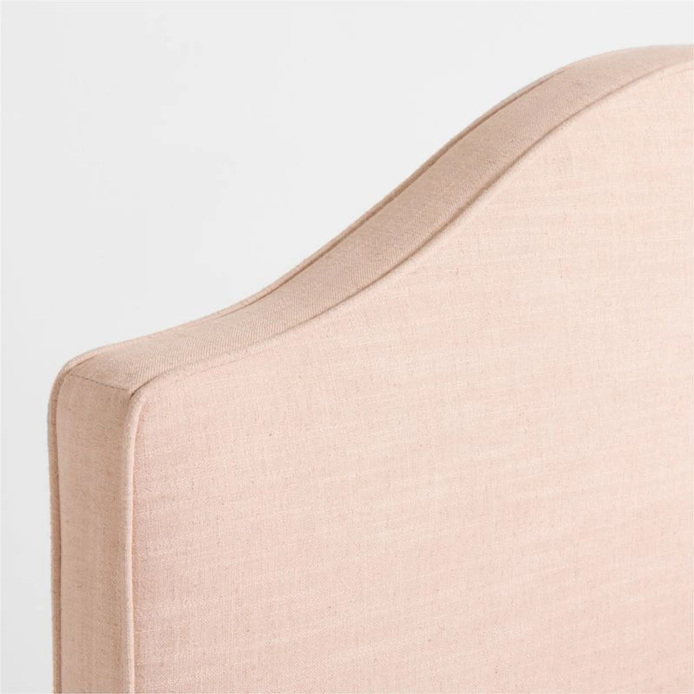 Romer Coral Pink Upholstered Kids Twin Bed by Jake Arnold