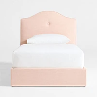 Romer Coral Pink Upholstered Kids Twin Bed by Jake Arnold
