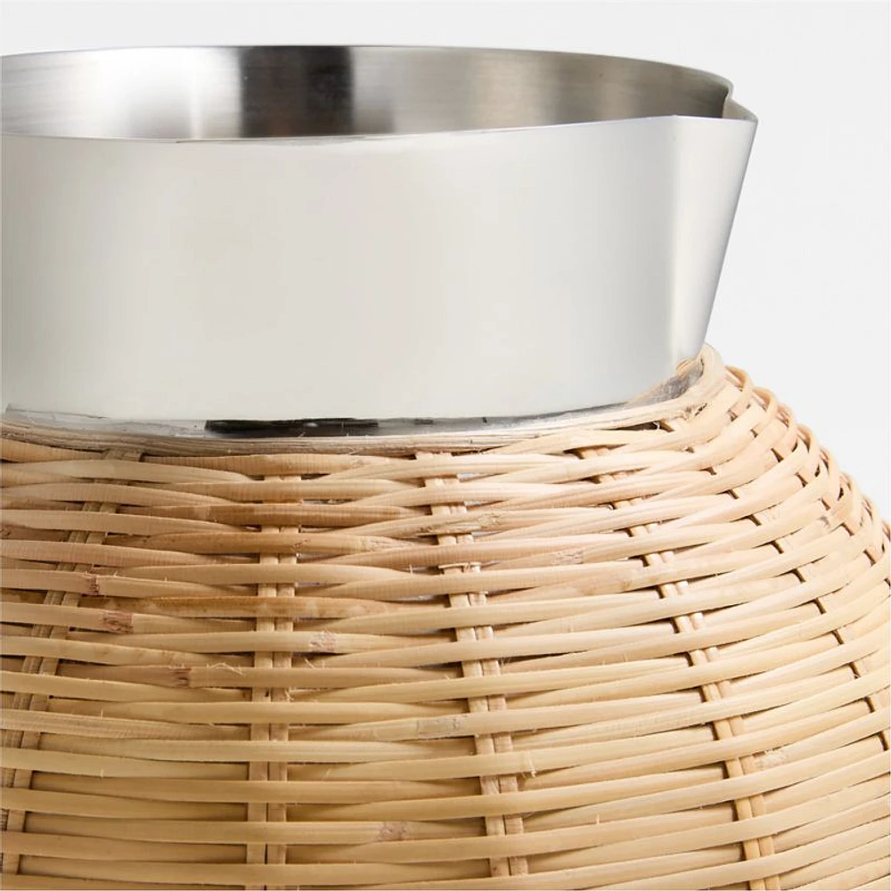 Romsey 67-Oz. Wicker Metal Pitcher by Jake Arnold