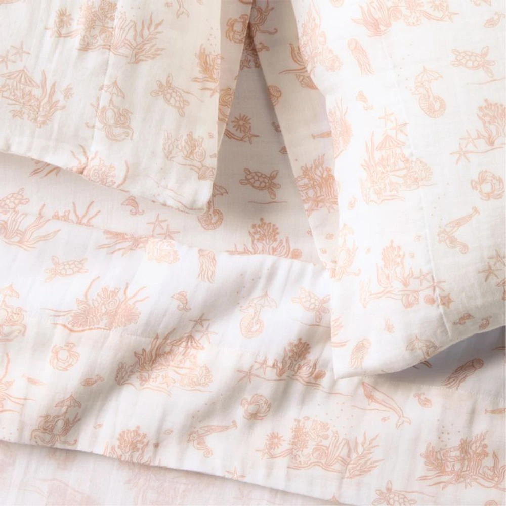 Seafield Pink Supersoft Kid's Queen Sheet by Jake Arnold