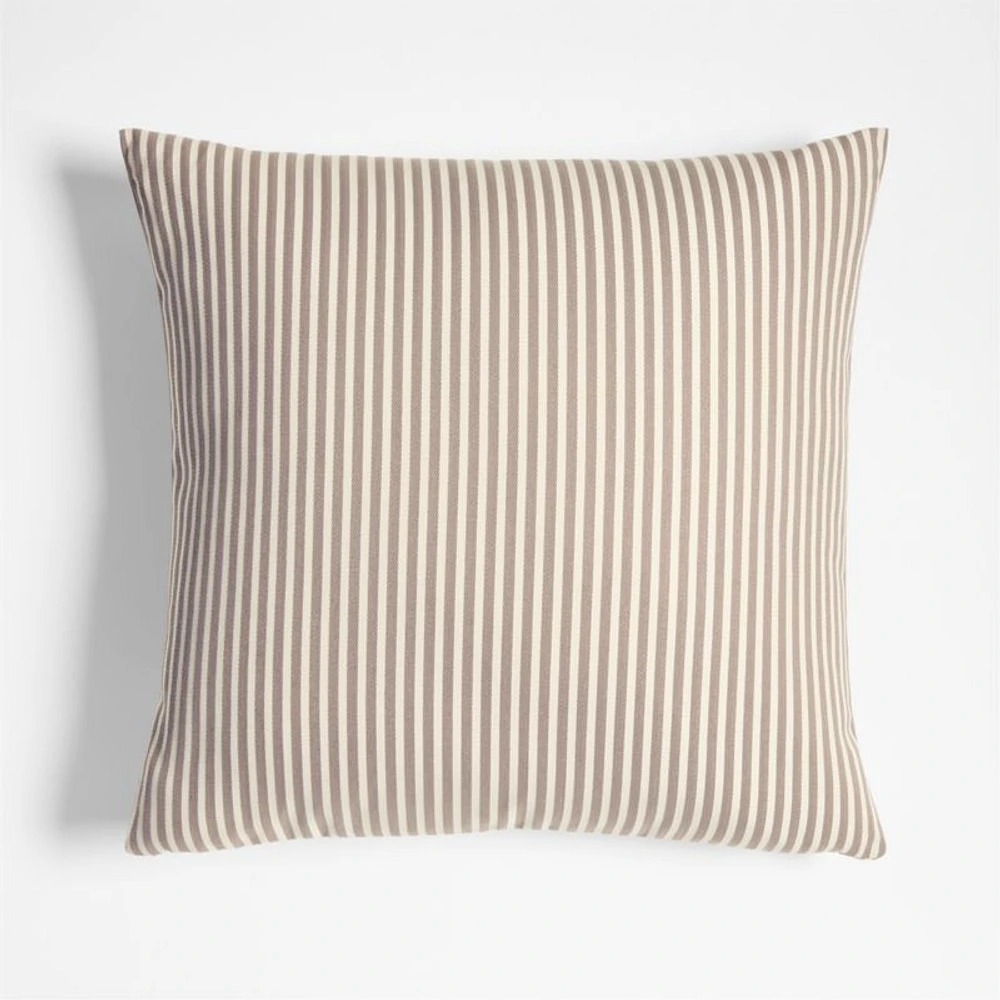 Simone 20"x20" Dark Soft Blush Stripe Outdoor Throw Pillow by Jake Arnold