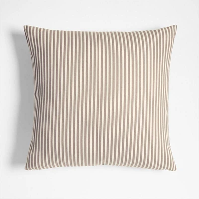 Simone 20"x20" Dark Soft Blush Stripe Outdoor Throw Pillow by Jake Arnold