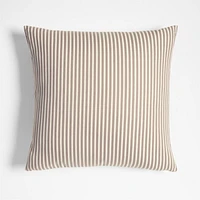 Simone 20"x20" Dark Soft Blush Stripe Outdoor Throw Pillow by Jake Arnold