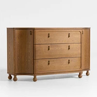 Thurloe Oak Wood Kids 3-Drawer Dresser by Jake Arnold