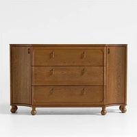 Thurloe Oak Wood Kids 3-Drawer Dresser by Jake Arnold
