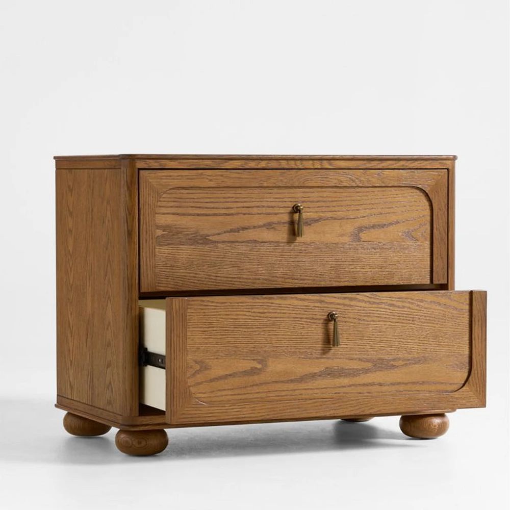 Thurloe Oak Wood Kids Nightstand by Jake Arnold