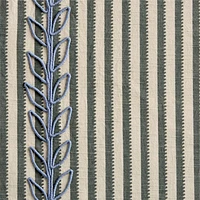 Charles Street Shade Green Embroidered Yarn-Dyed Blackout Window Curtain Panel 44"x63" by Jeremiah Brent