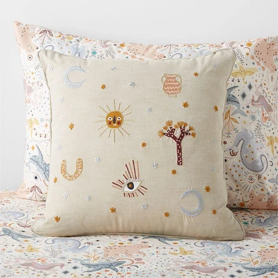 Gwen Embroidered Square Kids Throw Pillow by Jeremiah Brent