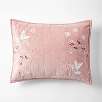 Heirloom Embroidered Organic Cotton Velvet Kids Pillow Sham by Jeremiah Brent