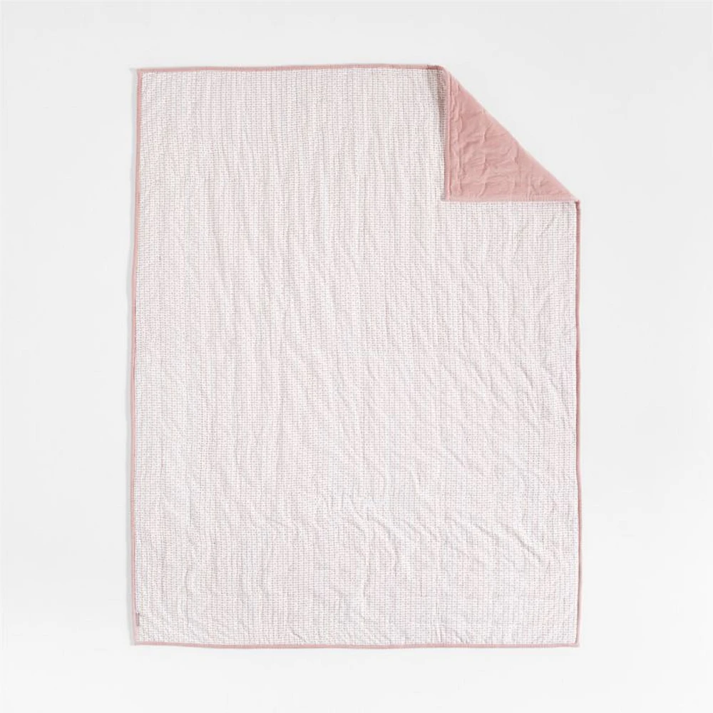 Heirloom Embroidered Organic Cotton Velvet Kids Twin Quilt by Jeremiah Brent