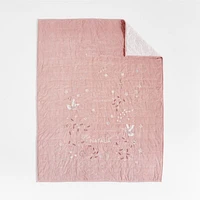 Heirloom Embroidered Organic Cotton Velvet Kids Twin Quilt by Jeremiah Brent