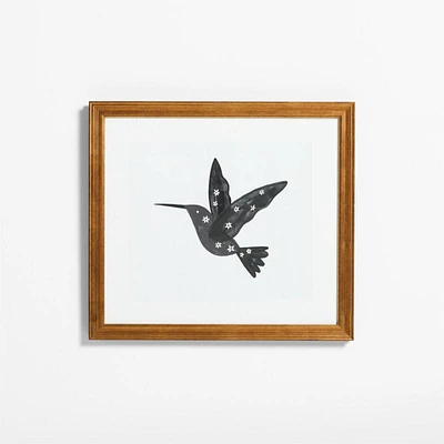 Hummingbird Gold Framed Wall Art Print by Jeremiah Brent