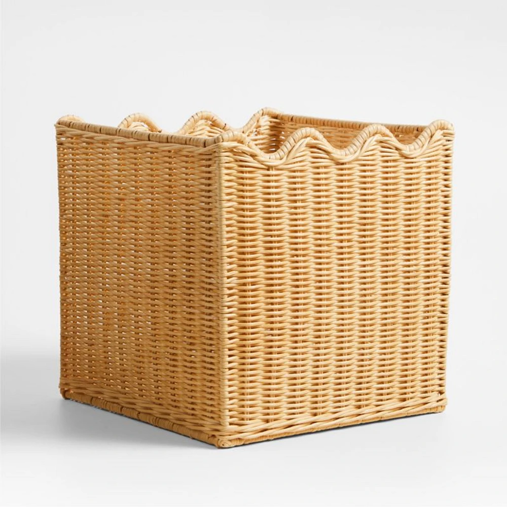 Keepsake Wavy Wicker Kids Storage Bin by Jeremiah Brent