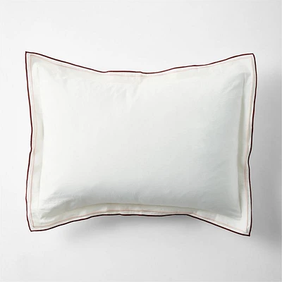 Serenity Double Flange Warm Colorway Organic Cotton Sateen Kids Pillow Sham by Jeremiah Brent