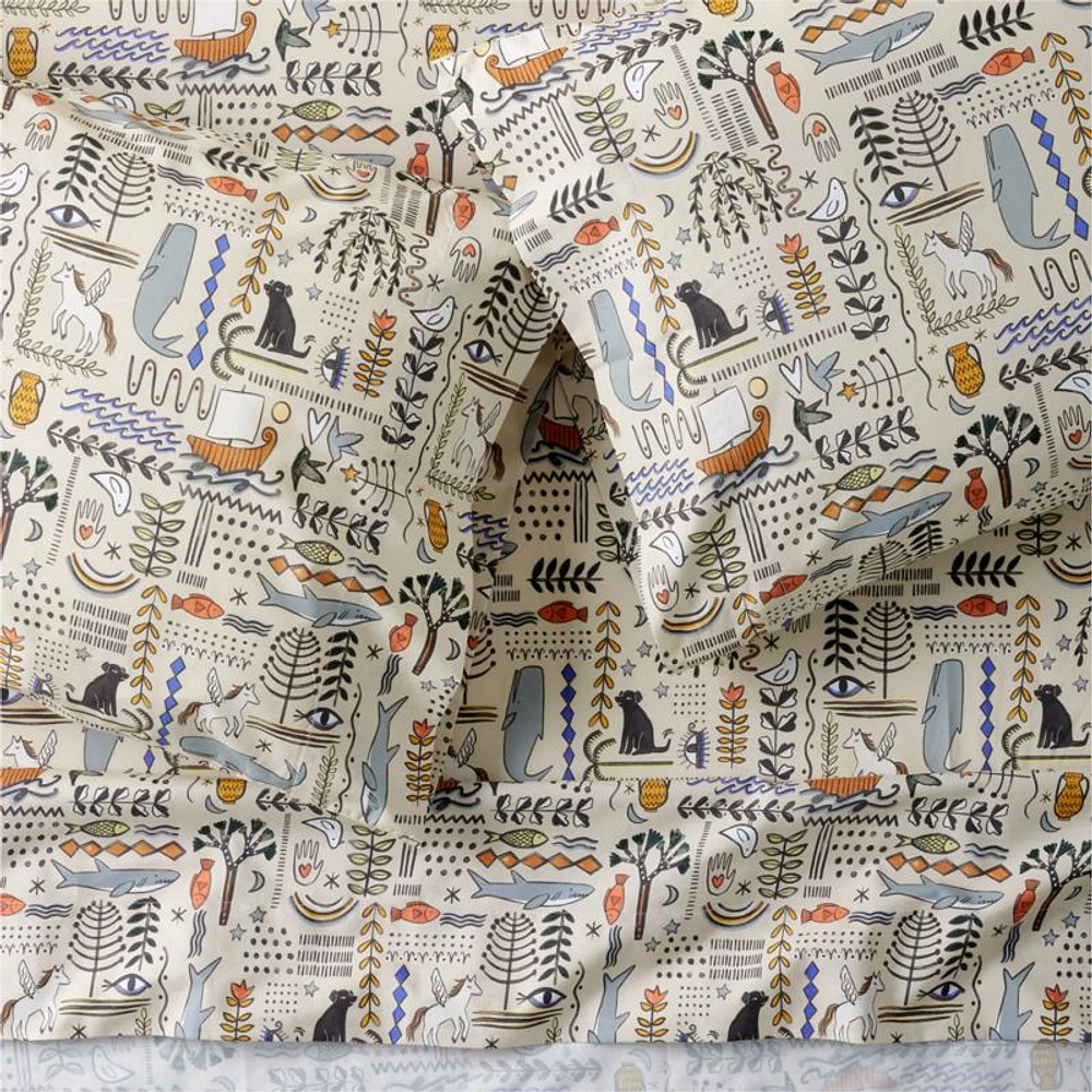 Storybook Organic Cotton Kids Twin Sheet Set by Jeremiah Brent