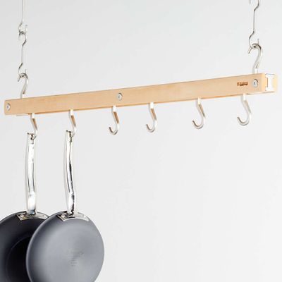 JK Adams Wall-Mounted Pot Rack With Shelf